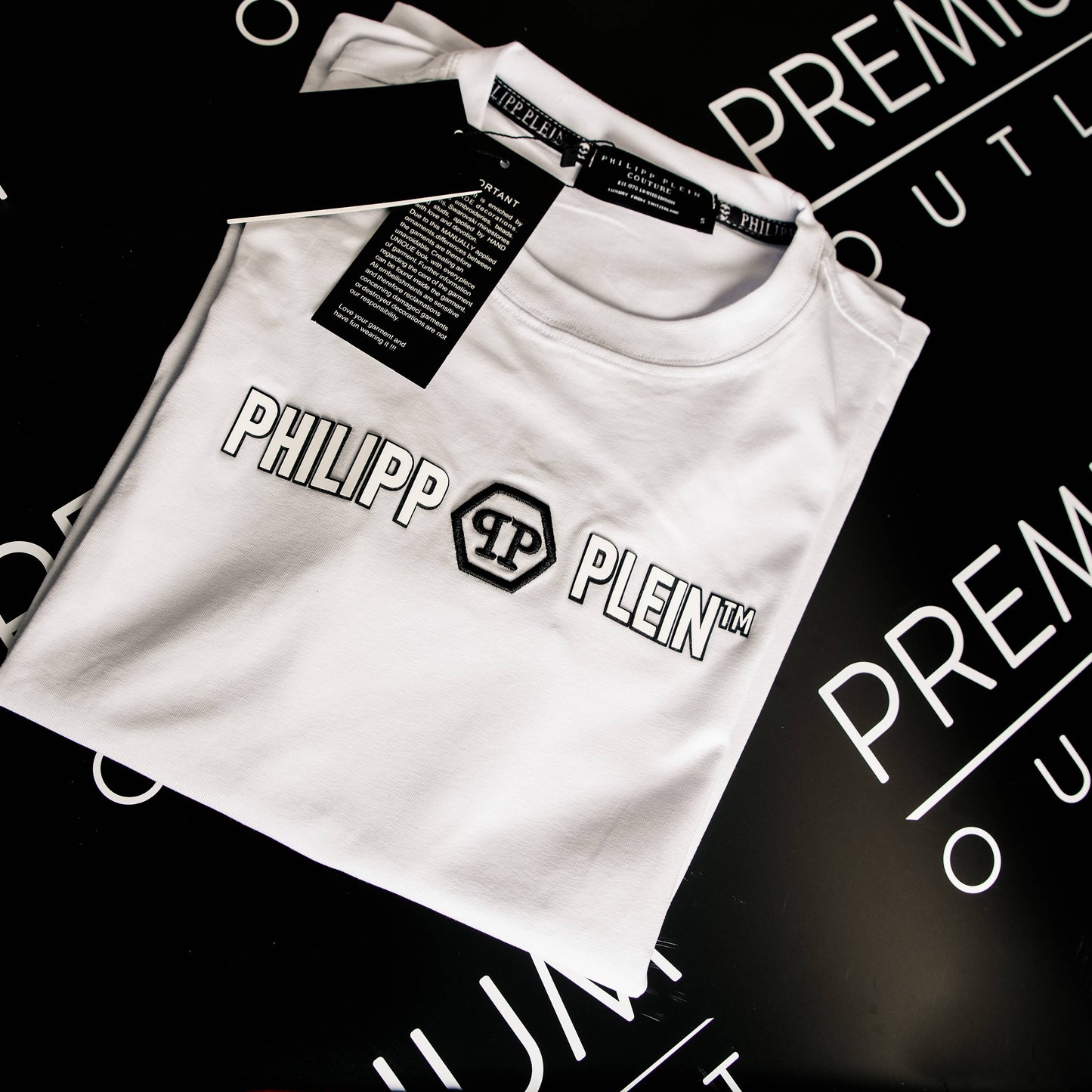 Phillip Plein bijela muška kratka majica