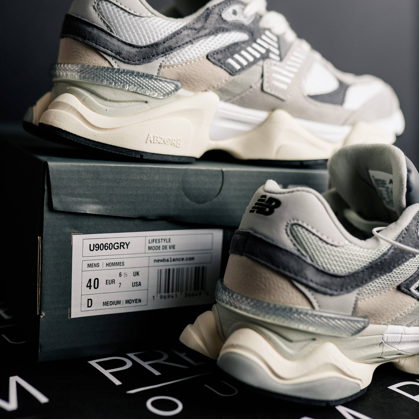 New Balance 9060 Grey logo