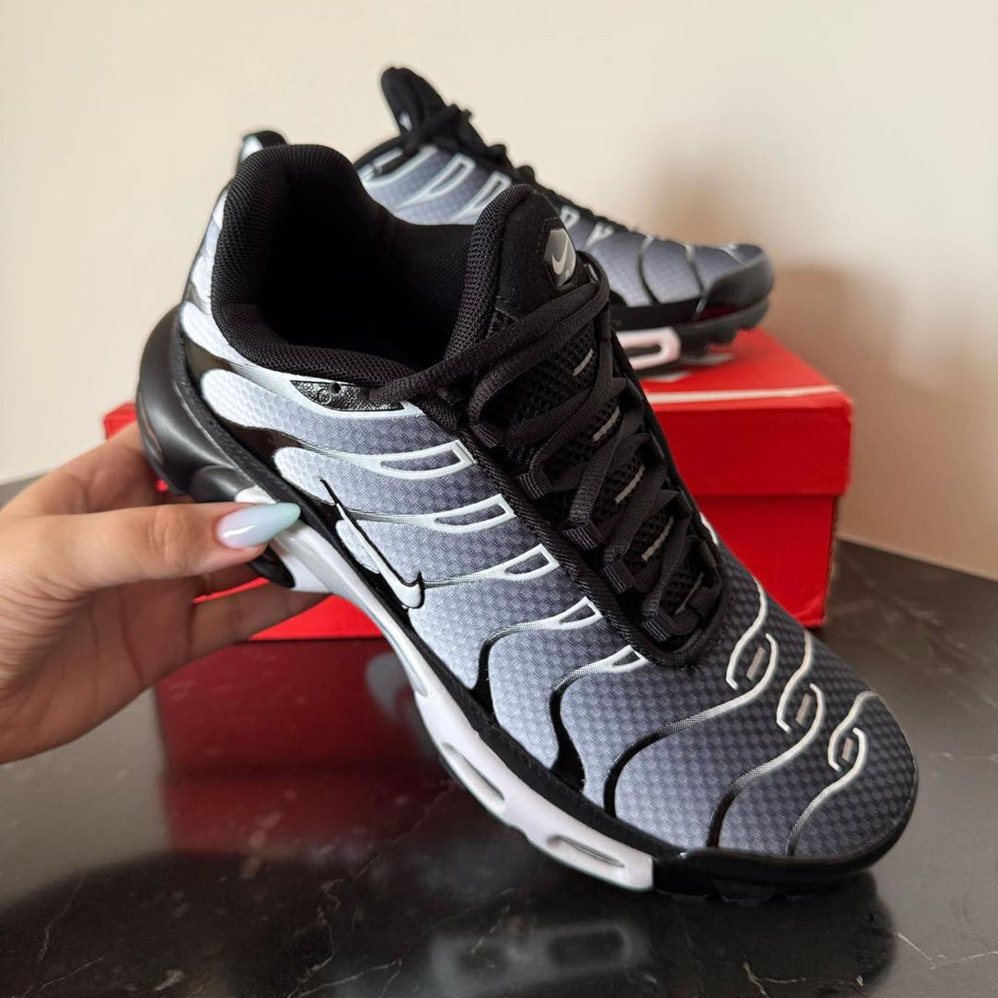 Nike Air Max Plus Black & Metallic Silver