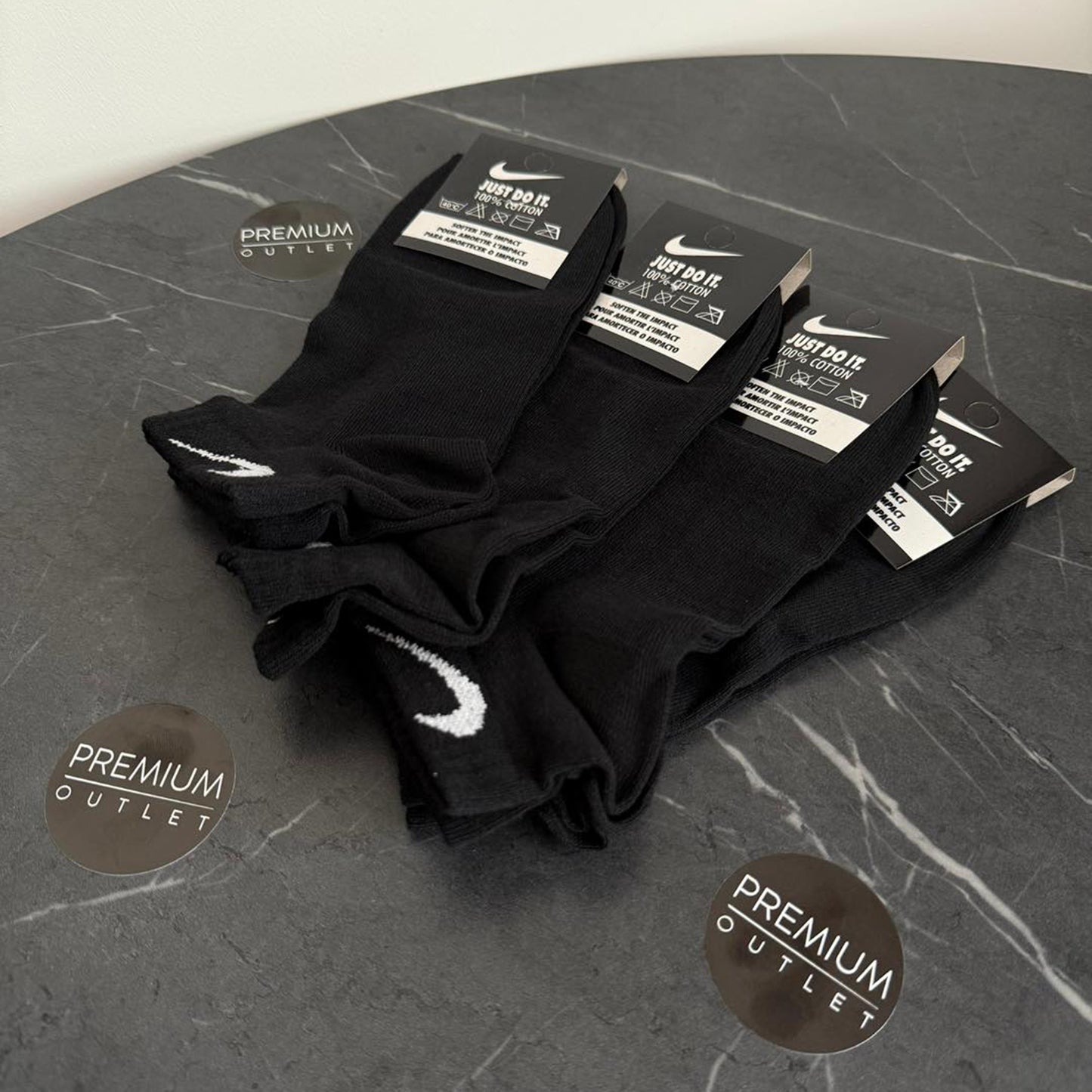 Nike čarape stopalice crne - 12 pari