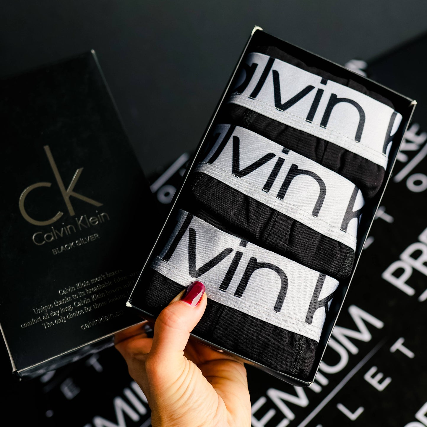 Calvin Klein crno bijele muške bokserice