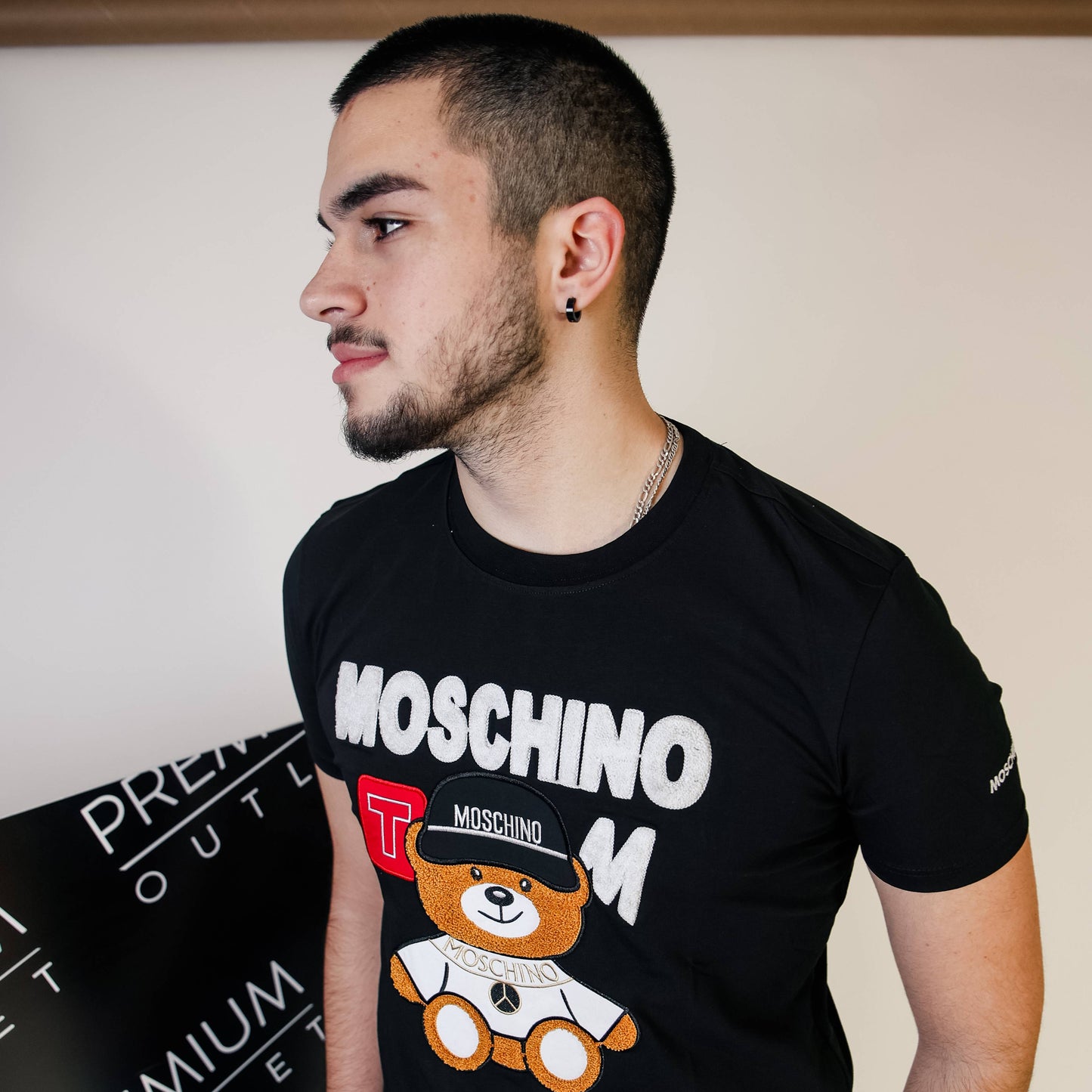 Moschino crna muška kratka majica