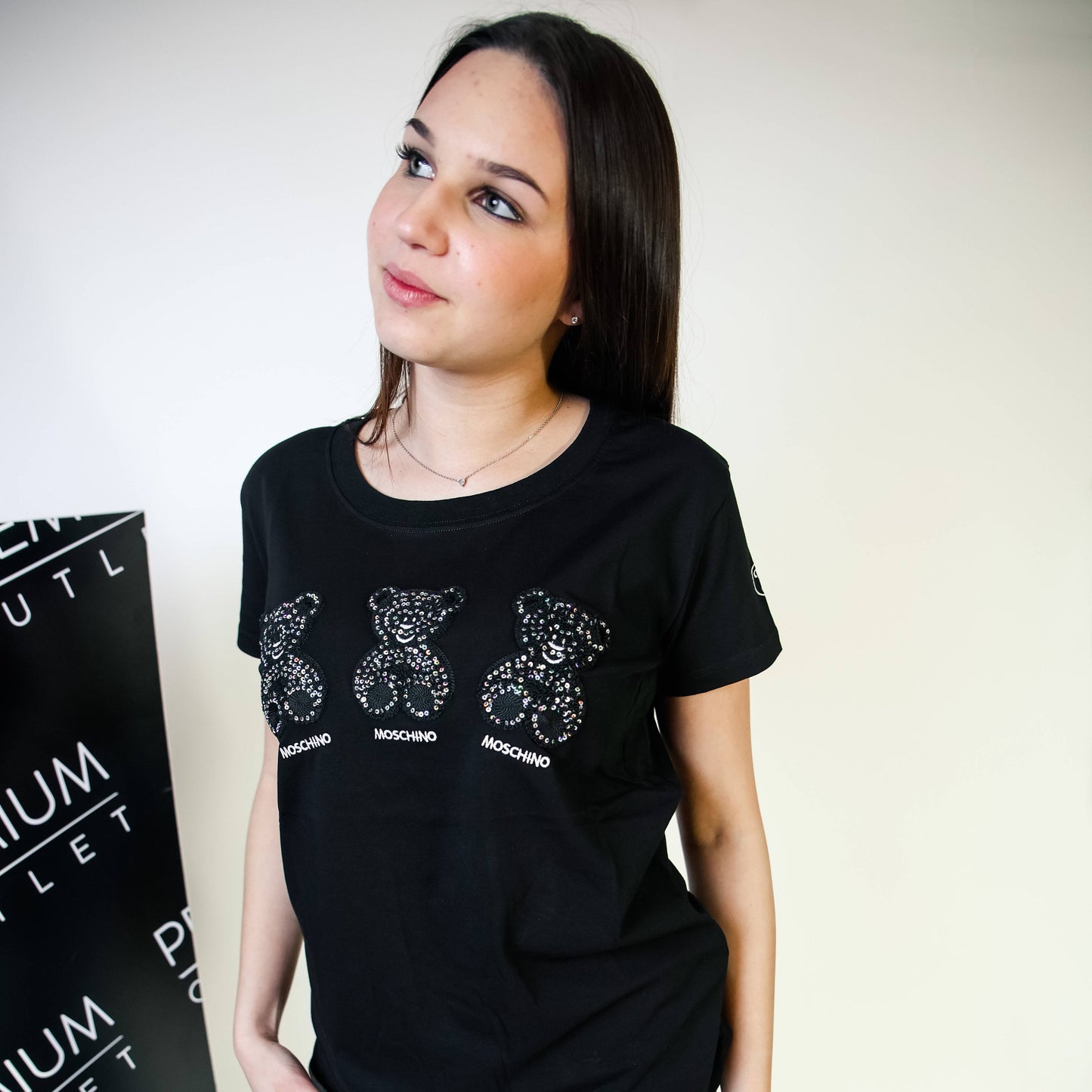 Moschino crna ženska kratka majica