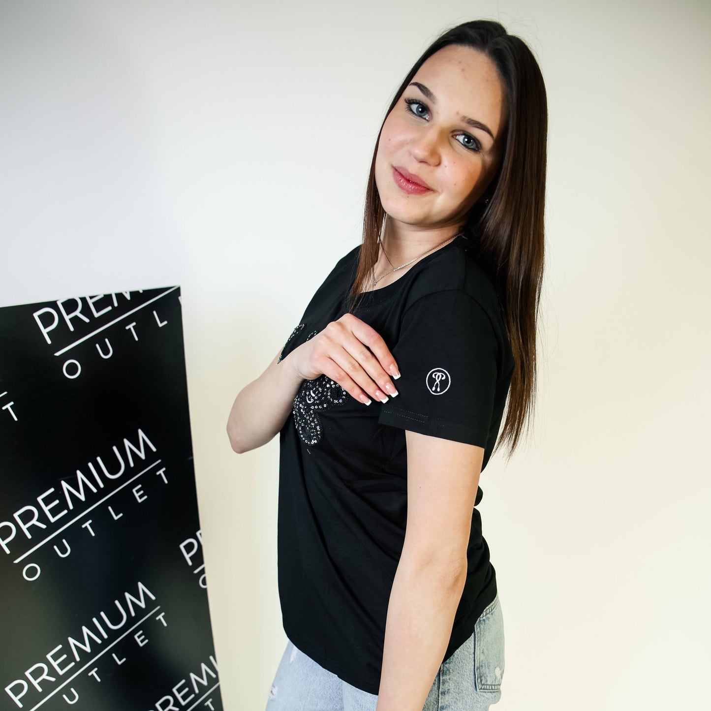 Moschino crna ženska kratka majica