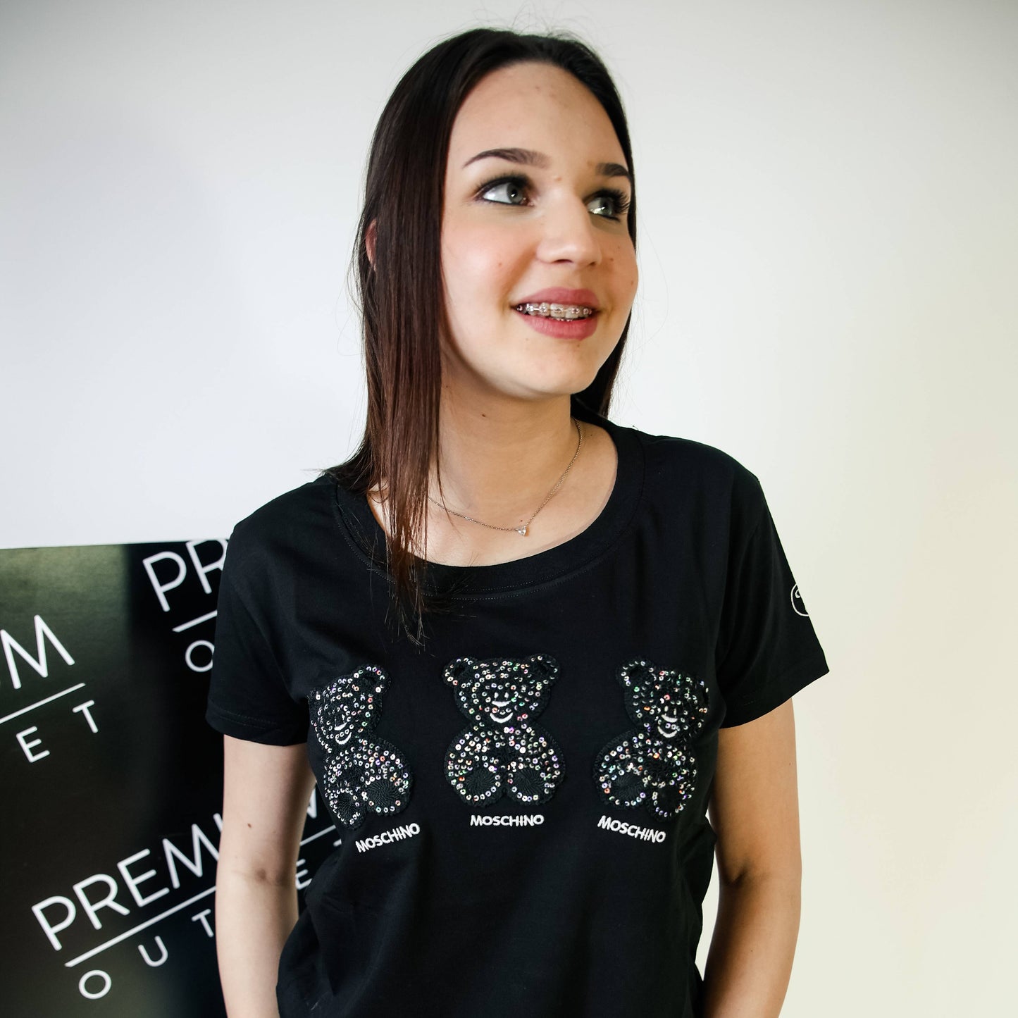 Moschino crna ženska kratka majica