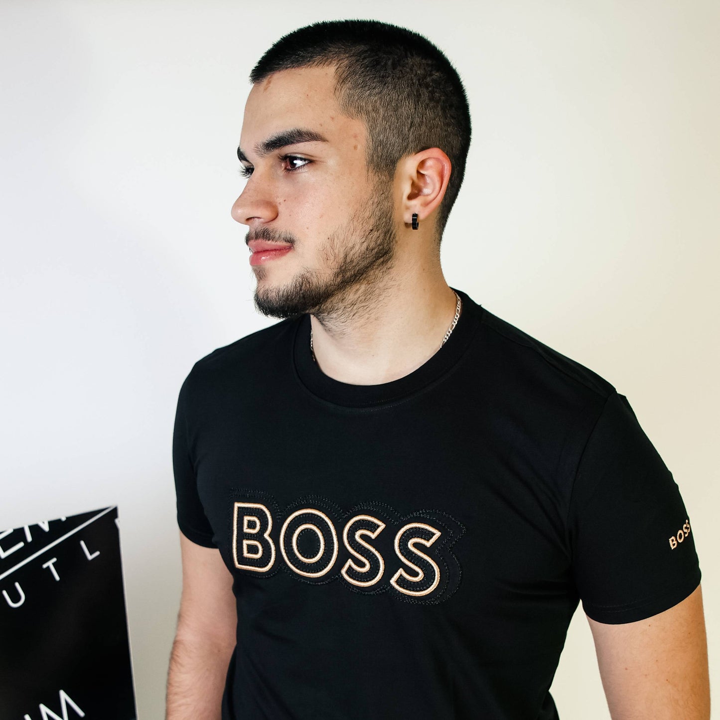 Boss crna kratka majica