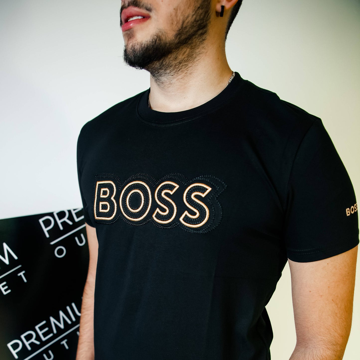 Boss crna kratka majica