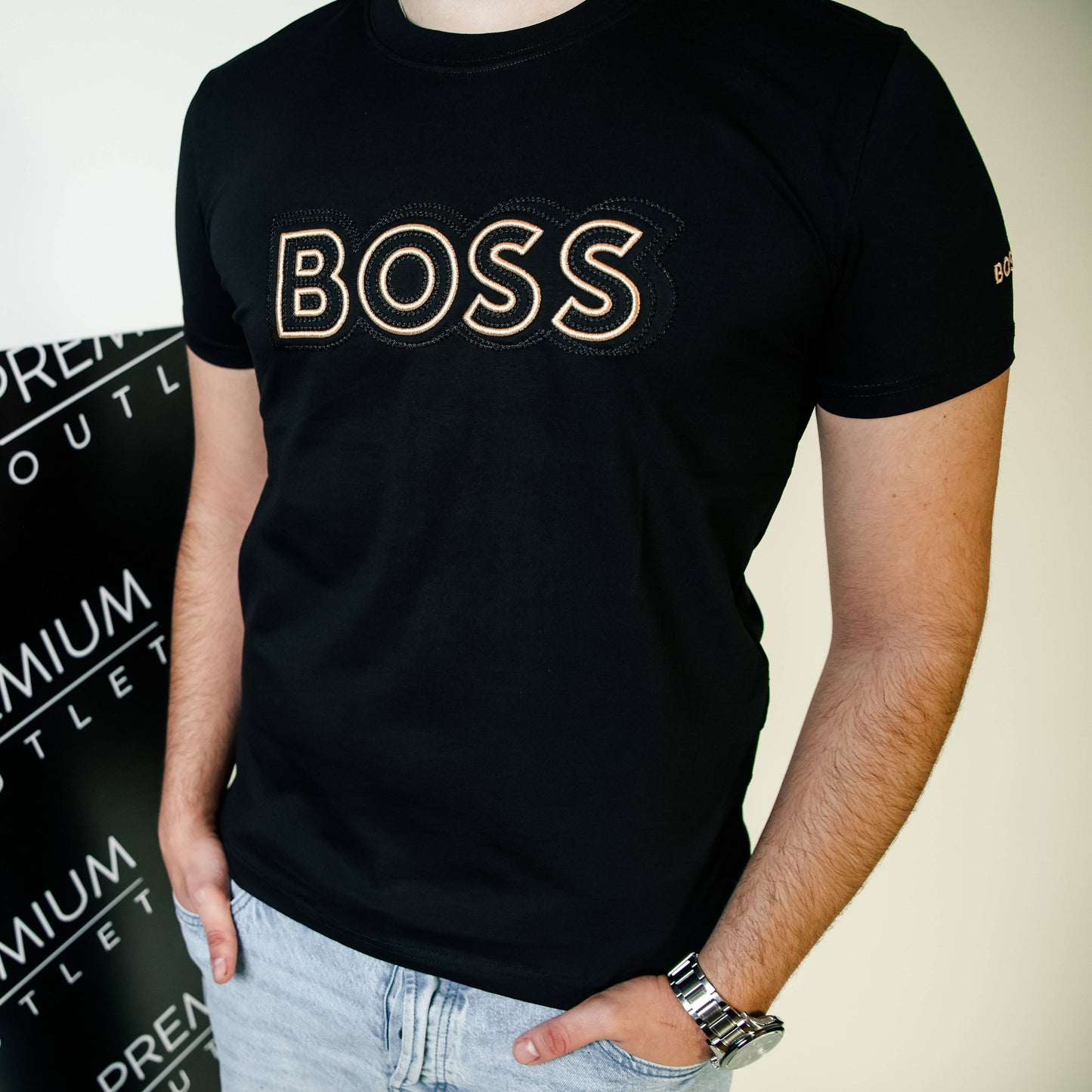 Boss crna kratka majica