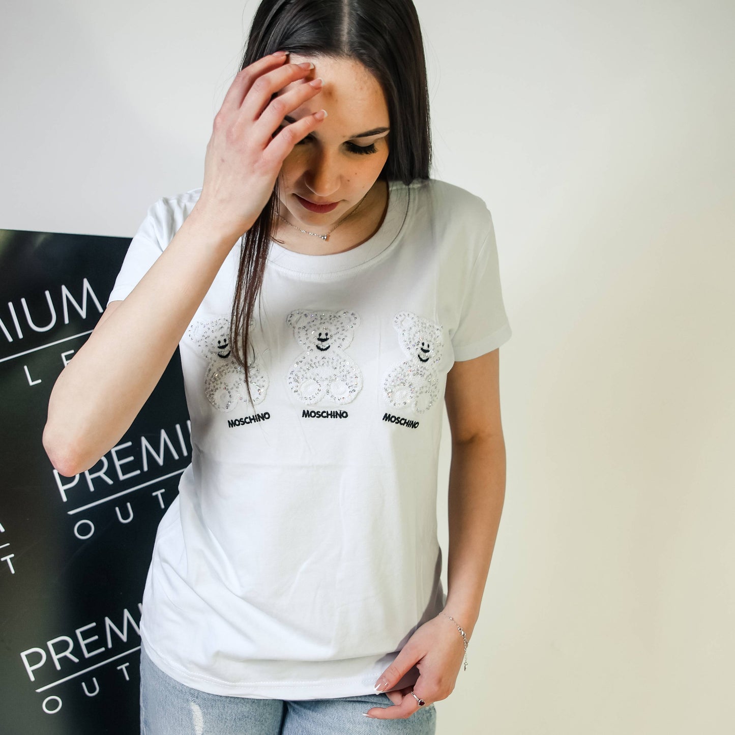 Moschino bijela ženska kratka majica