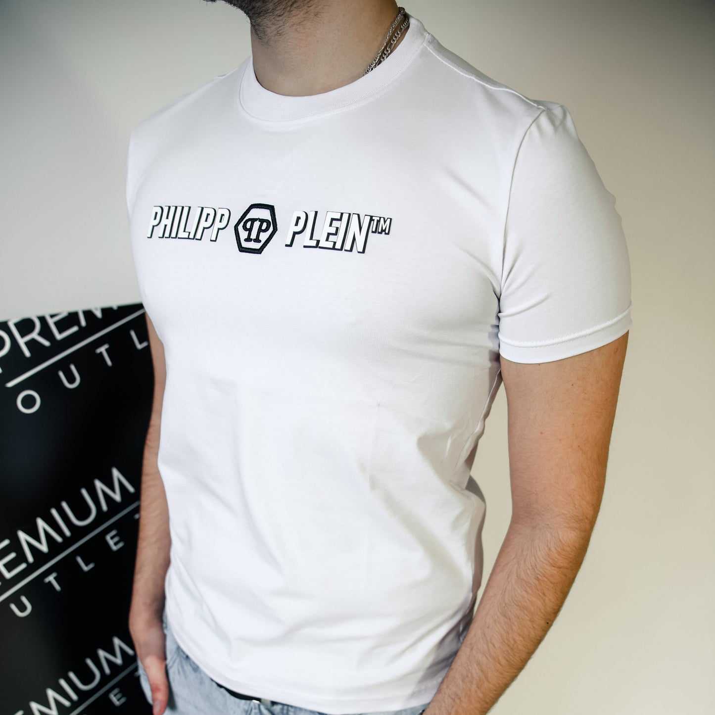Phillip Plein bijela muška kratka majica
