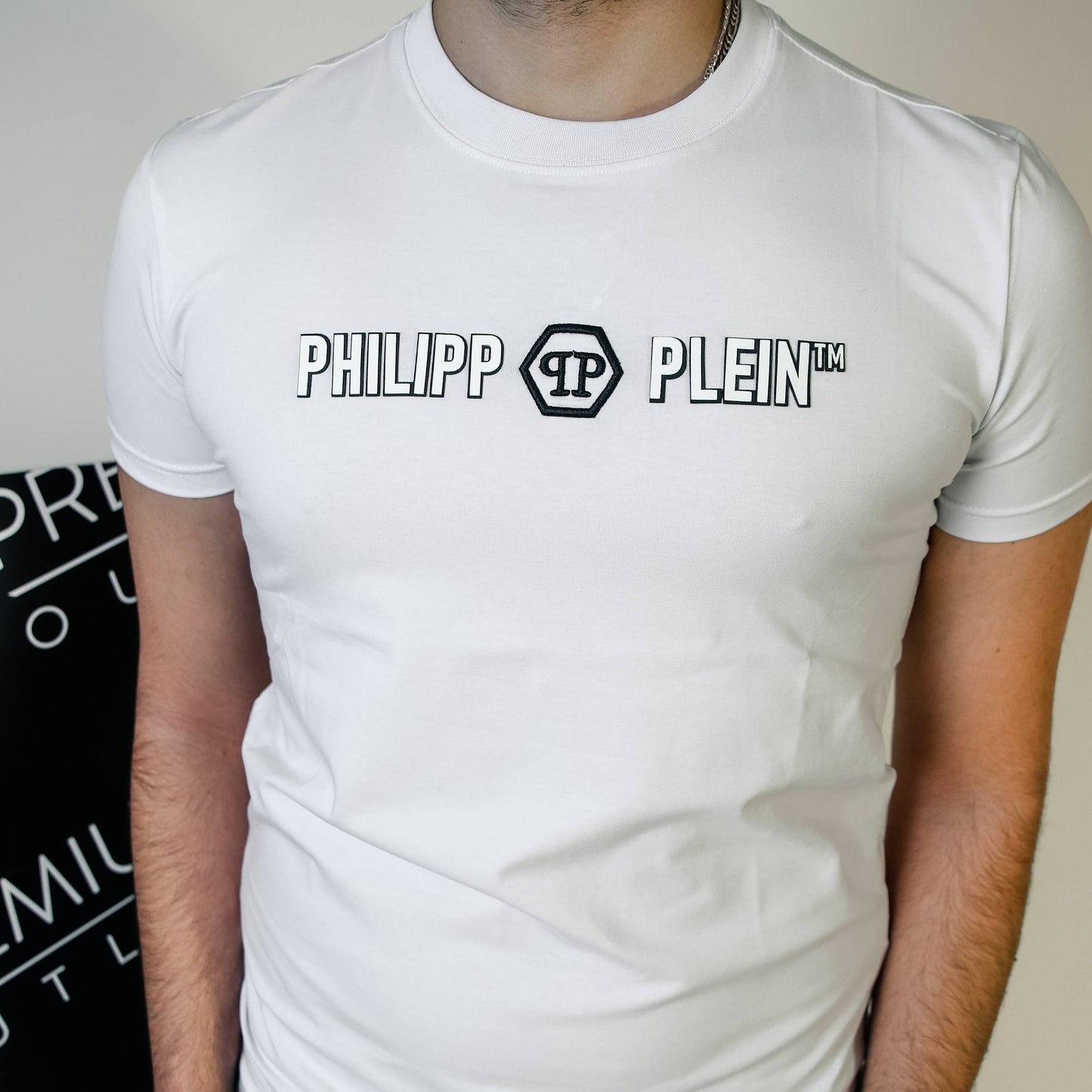 Phillip Plein bijela muška kratka majica
