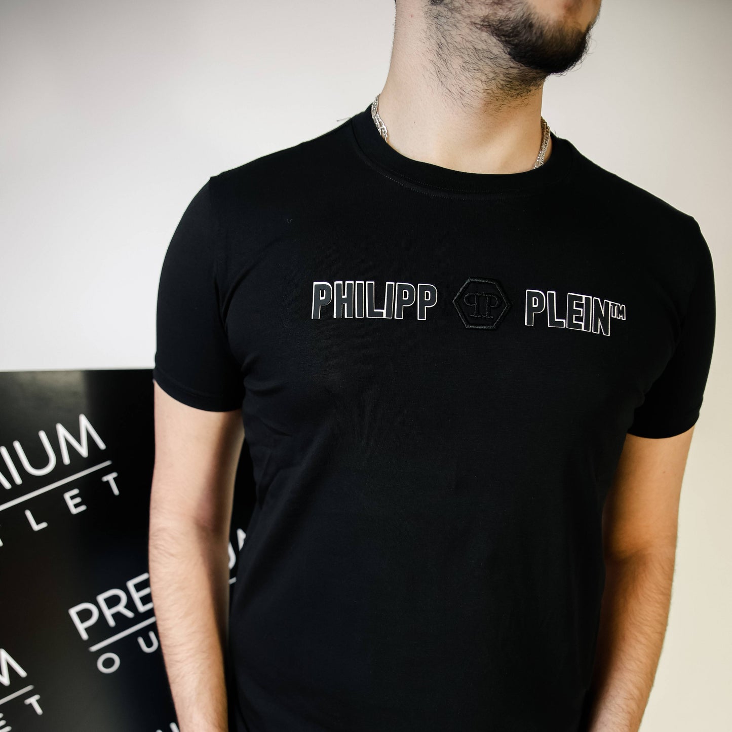 Phillip Plein crna muška kratka majica
