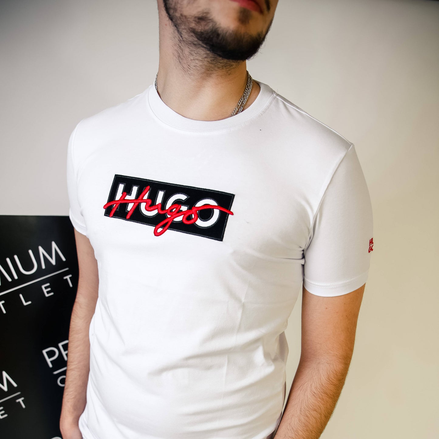 Hugo bijela muška majica kratkih rukava