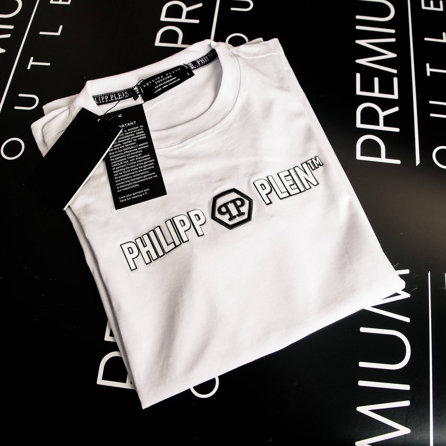 Phillip Plein bijela muška kratka majica