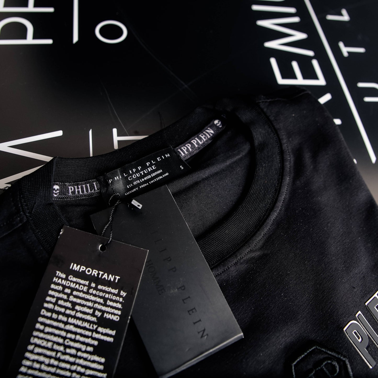 Phillip Plein crna muška kratka majica
