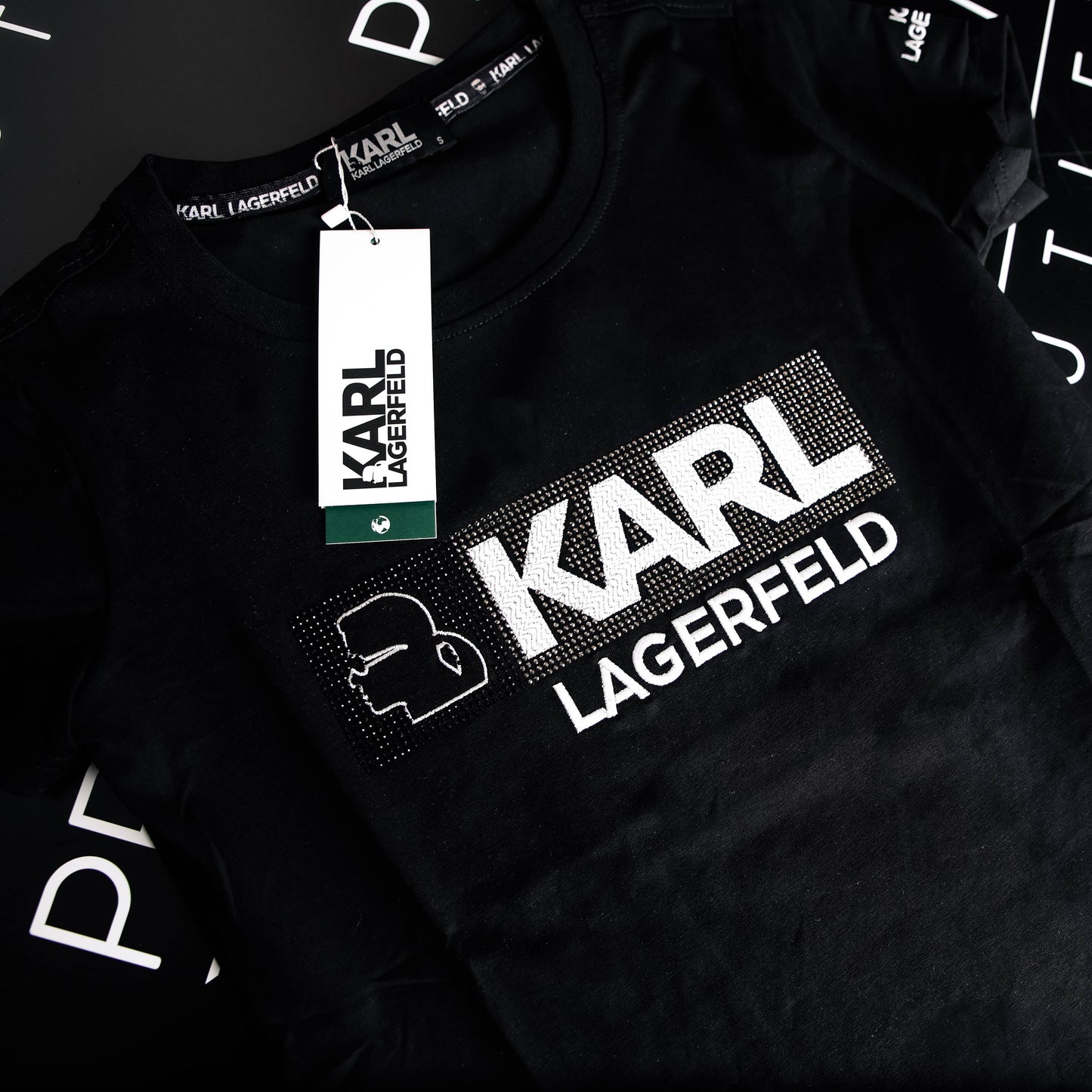 Karl Lagerfeld crna ženska kratka majica