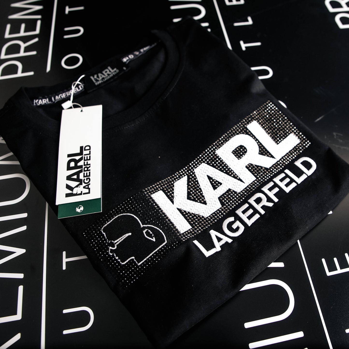 Karl Lagerfeld crna ženska kratka majica
