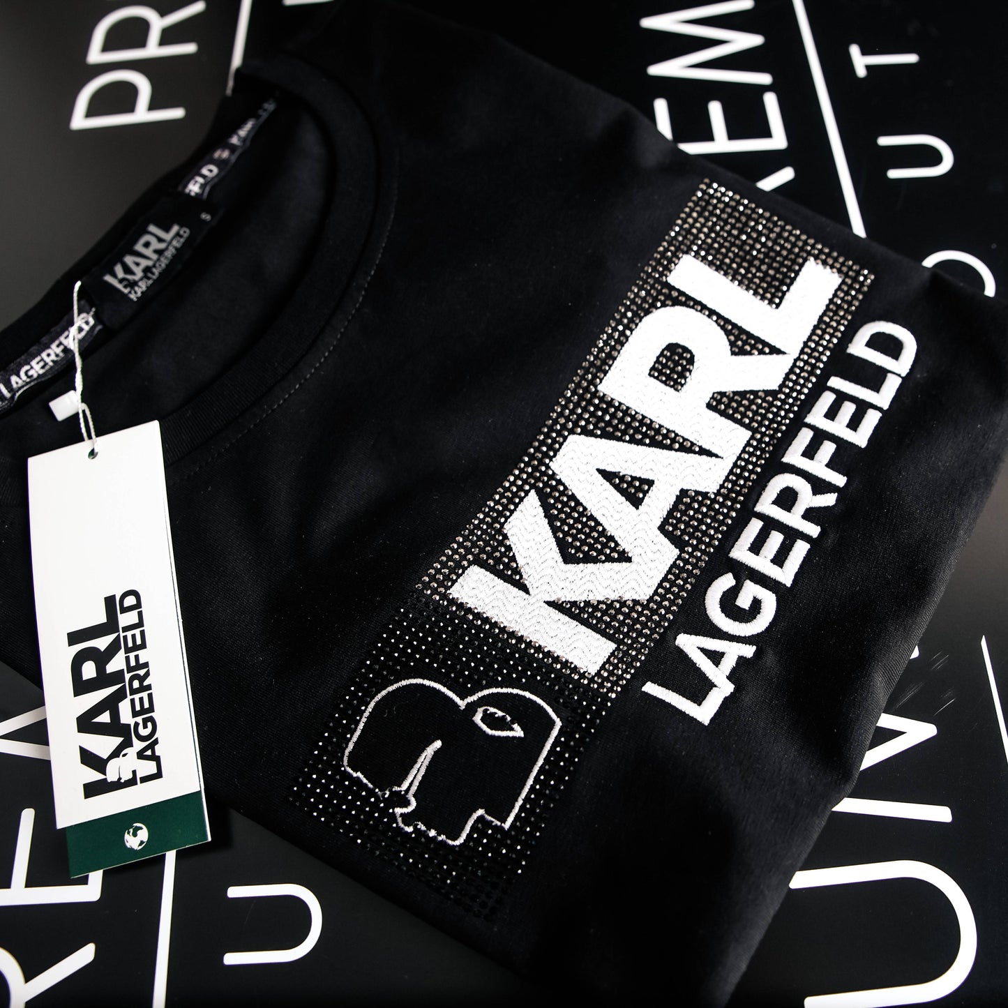 Karl Lagerfeld crna ženska kratka majica