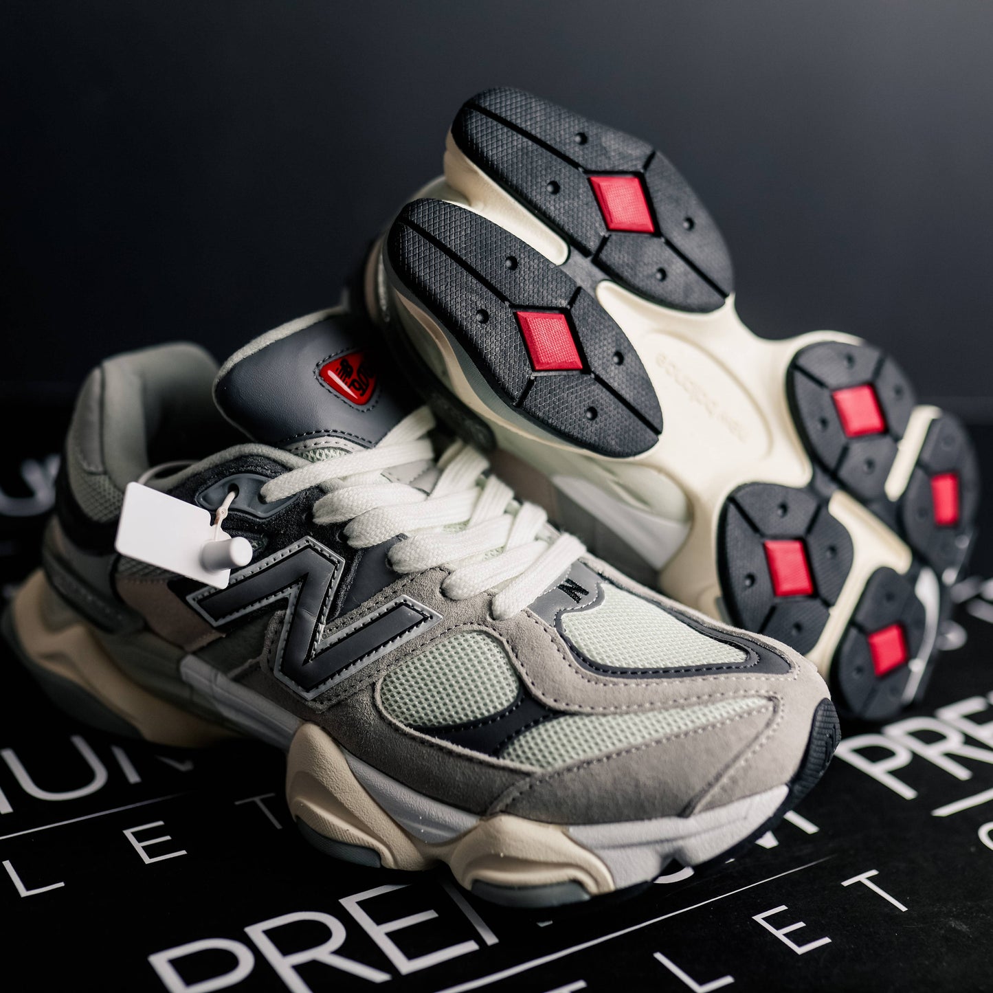 New Balance 9060 Grey logo