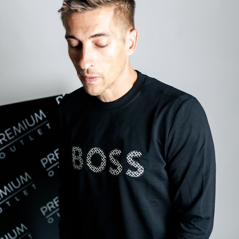 Boss majica crna dugi rukav