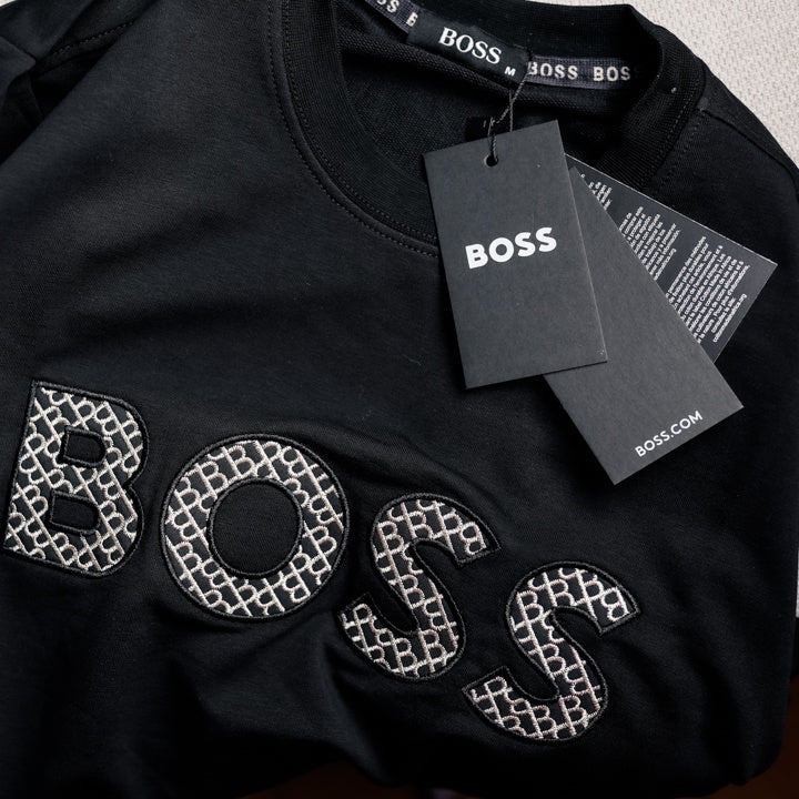 Boss majica crna dugi rukav