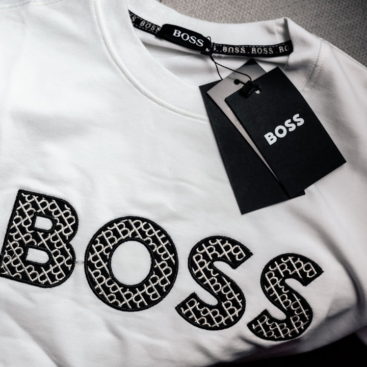 Boss majica bijela dugi rukav