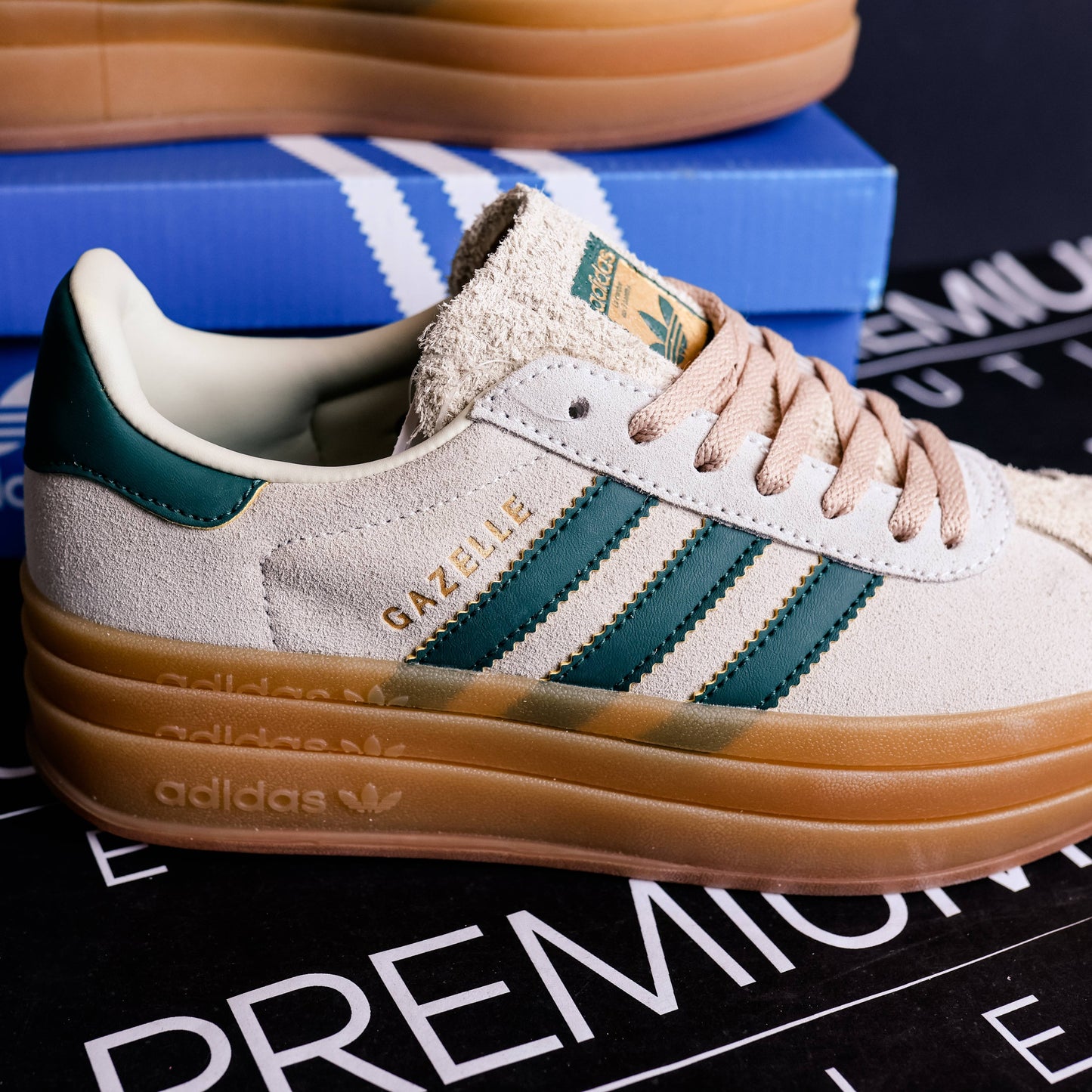 Adidas Gazelle Bold Cream Collegiate Green