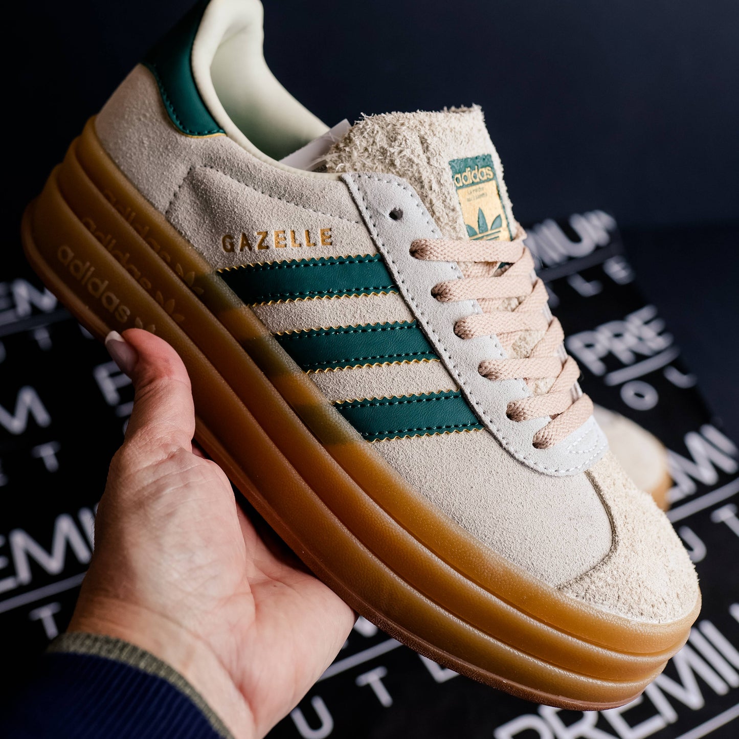 Adidas Gazelle Bold Cream Collegiate Green