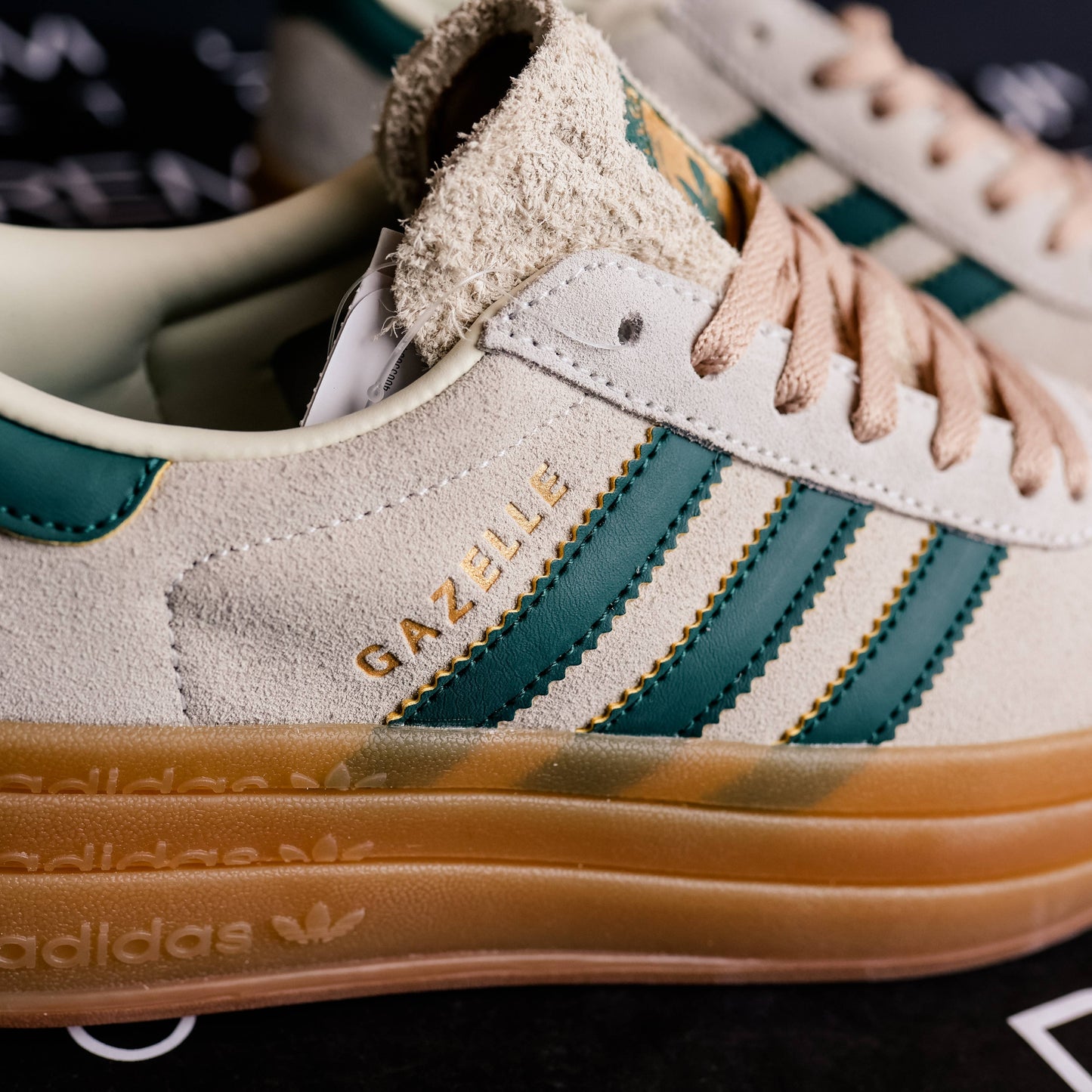 Adidas Gazelle Bold Cream Collegiate Green