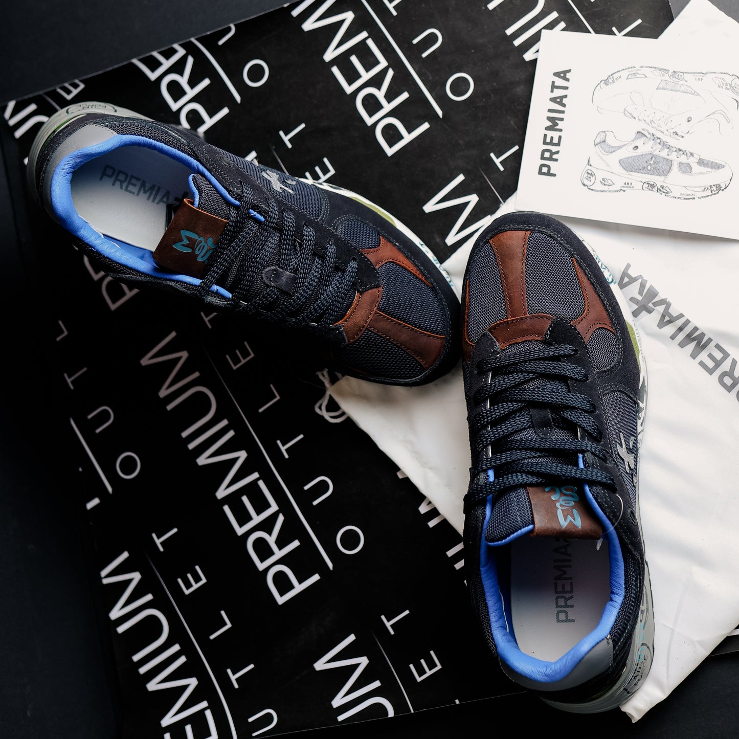 Premiata Mase 7868 Black Wihte Brown