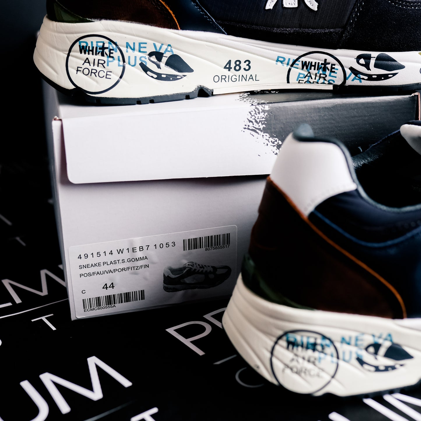 Premiata Mase 7868 Navy Blue and White