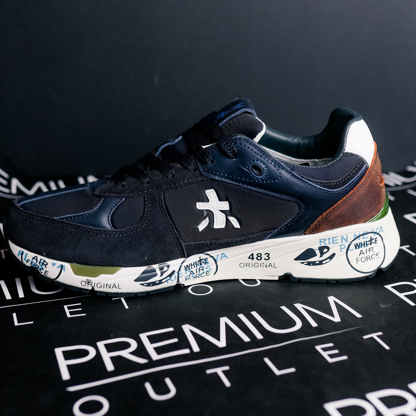 Premiata Mase 7868 Navy Blue and White