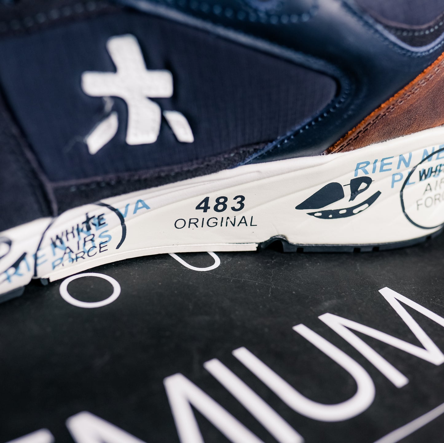 Premiata Mase 7868 Navy Blue and White