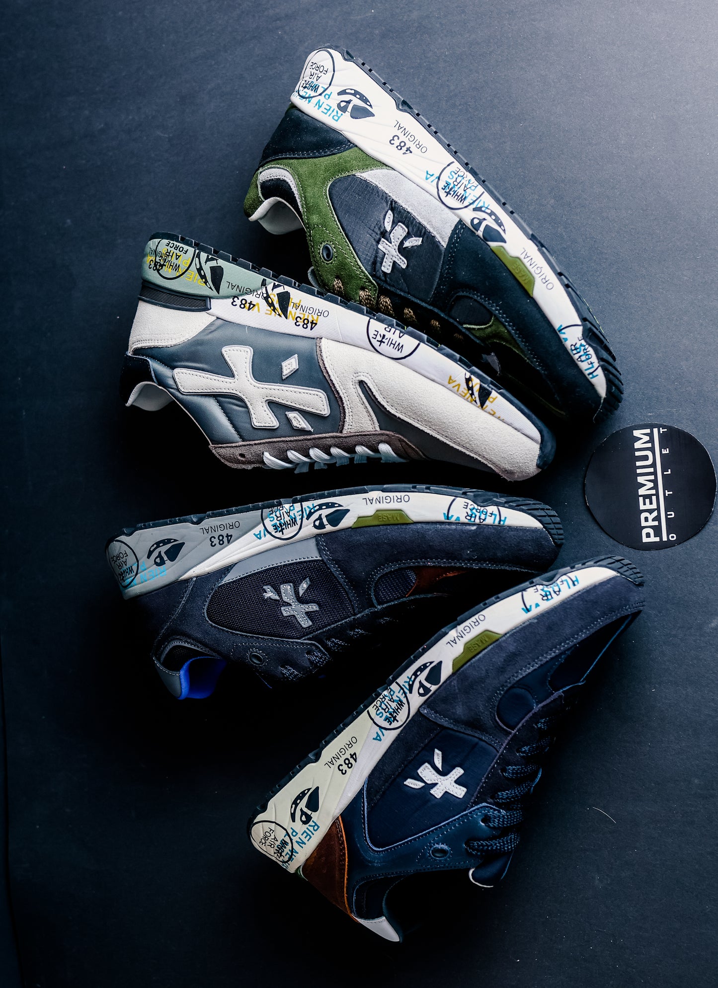 Premiata Mase 7868 Navy Blue and White