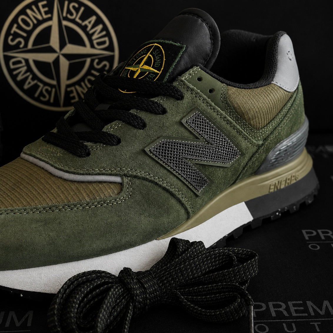 New Balance x Stone Island 574 Legacy “Dark Green”