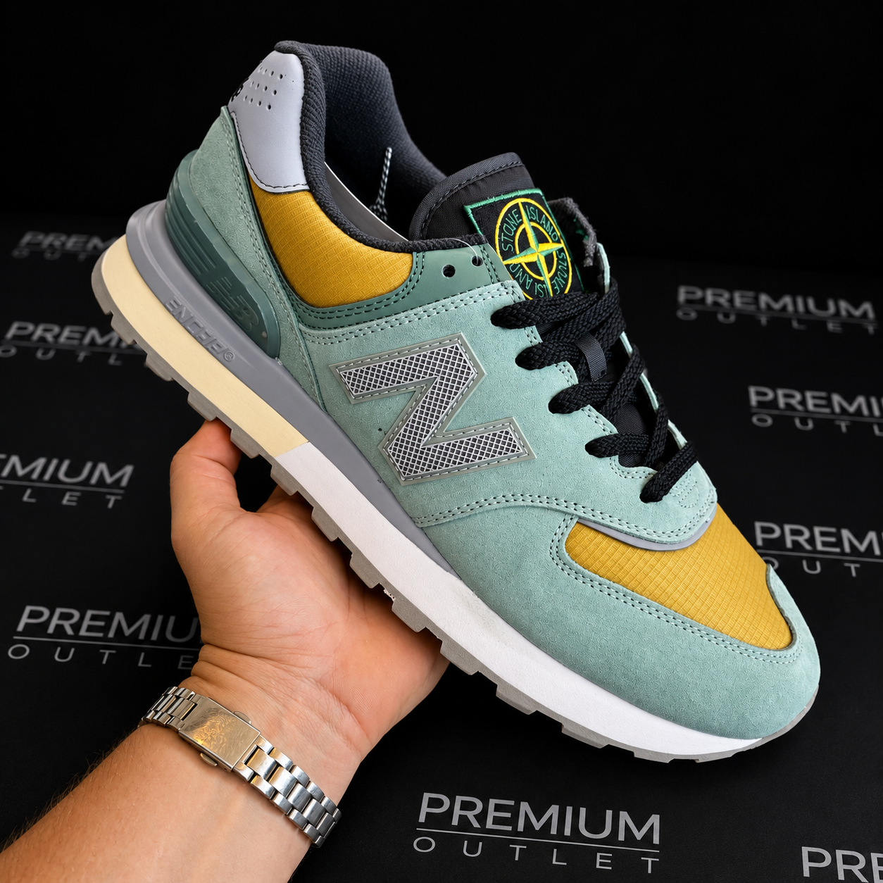 New Balance x Stone Island 574 Legacy "Light Green"