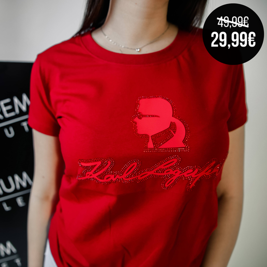 Karl Lagerfeld crvena ženska kratka majica