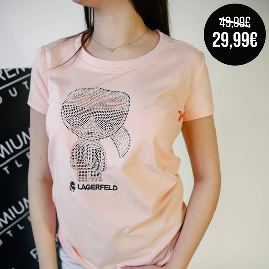 Karl Lagerfeld roza ženska kratka majica