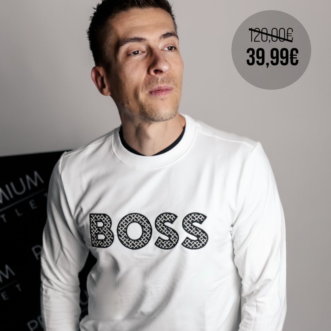 Boss majica bijela dugi rukav