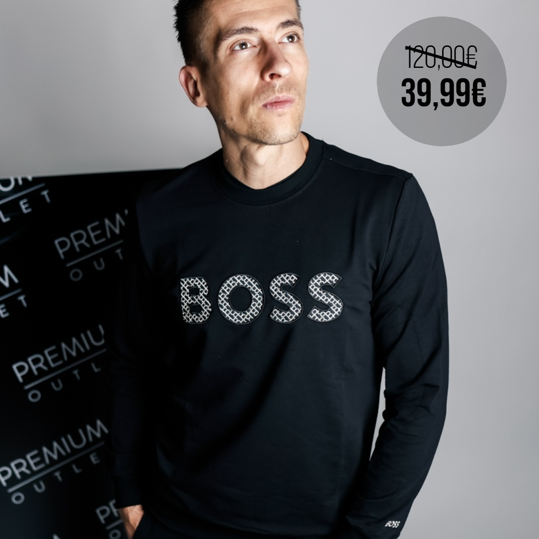 Boss majica crna dugi rukav