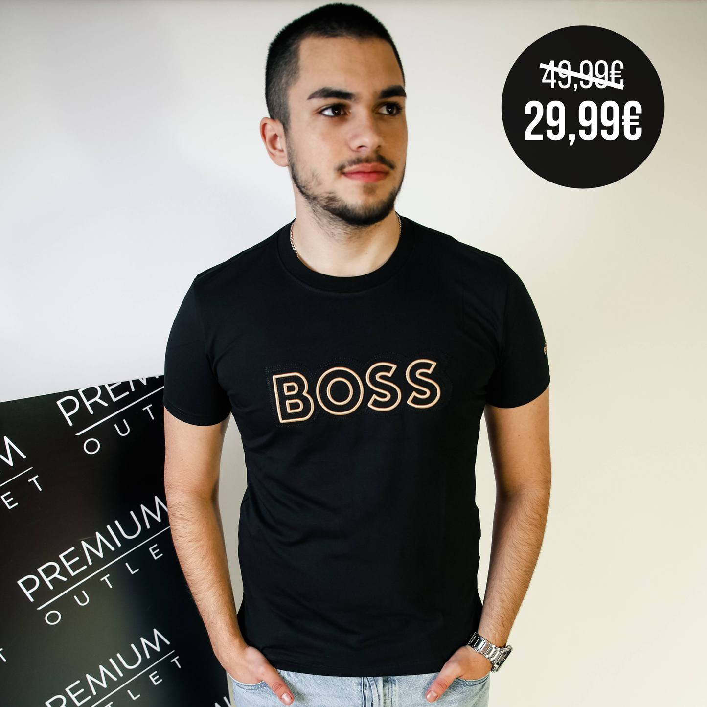 Boss crna kratka majica