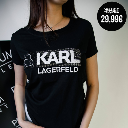 Karl Lagerfeld crna ženska kratka majica