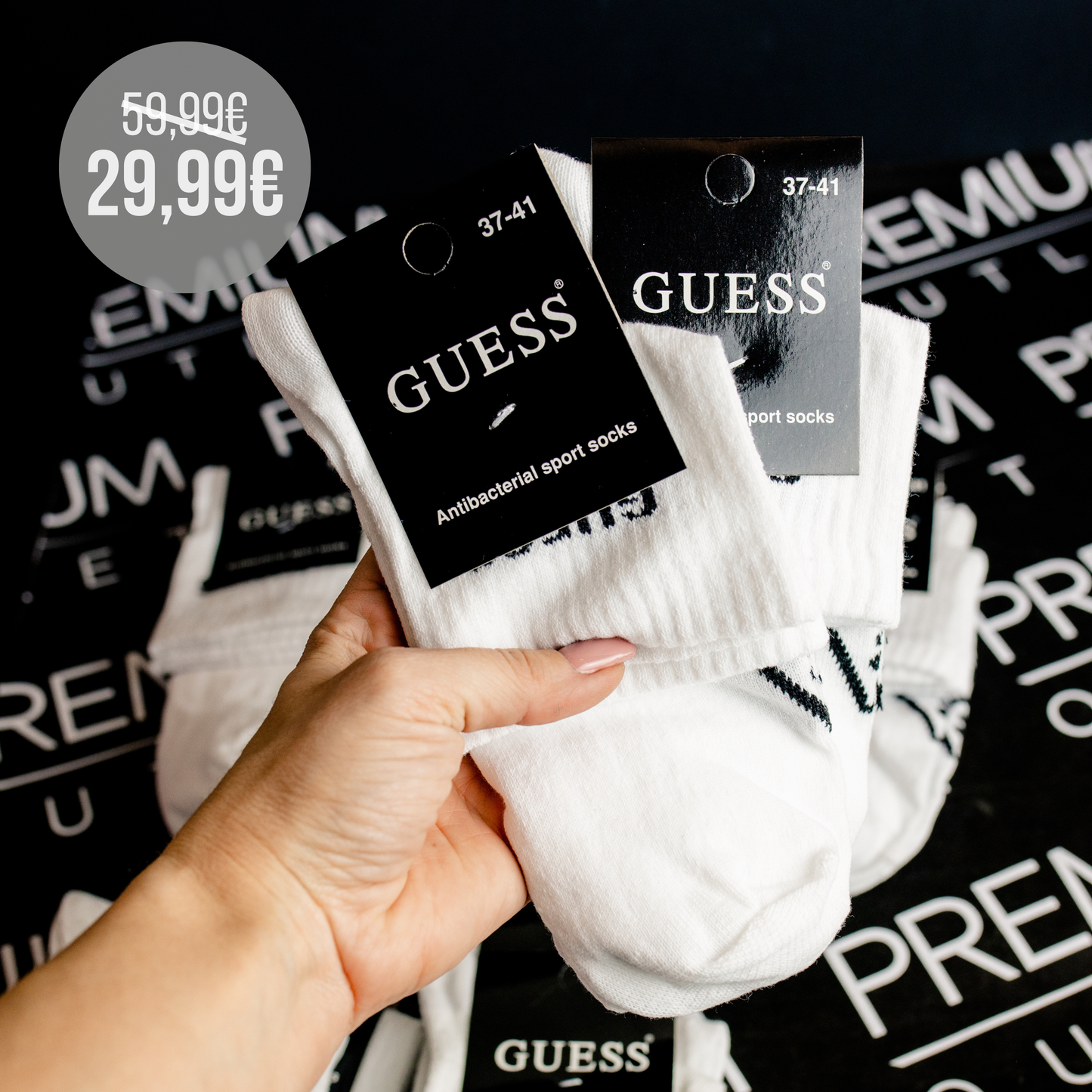 Guess bijele čarape