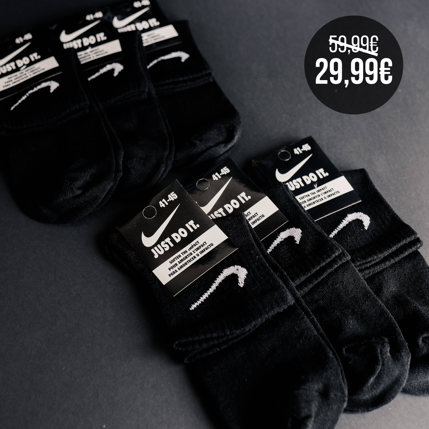 Nike crne čarape - 12 pari